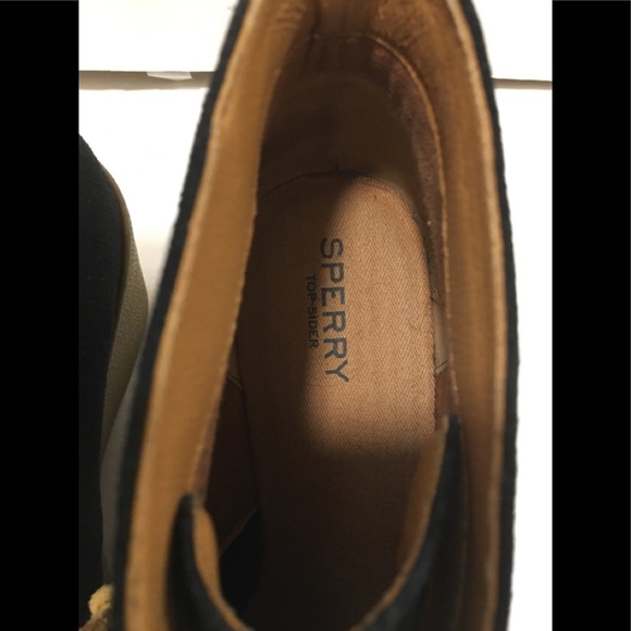 Sperry Top Sider Harlow Black Suede Wedge Booties - Picture 4 of 14